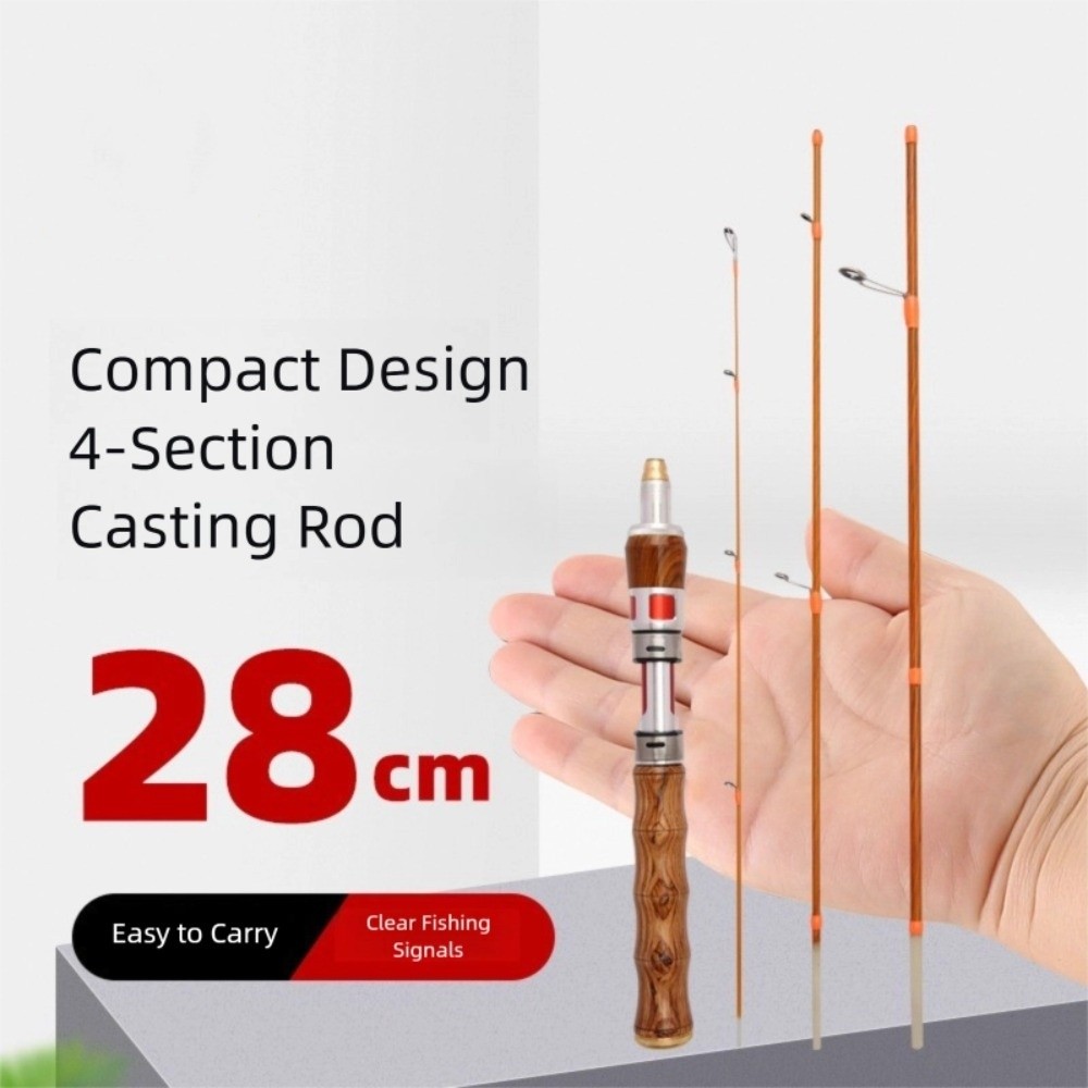 Fishing Rod Ice - قصبة صيد دوارة بأربعة أقسام، قوة