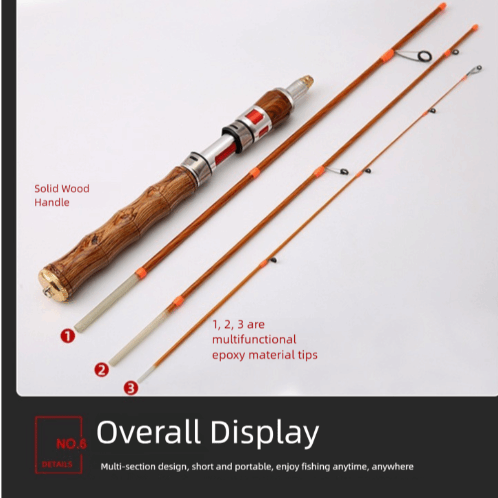 قصبة صيد دوارة بأربعة أقسام، ق - مراجعة Fishing Rod Ice وسعره