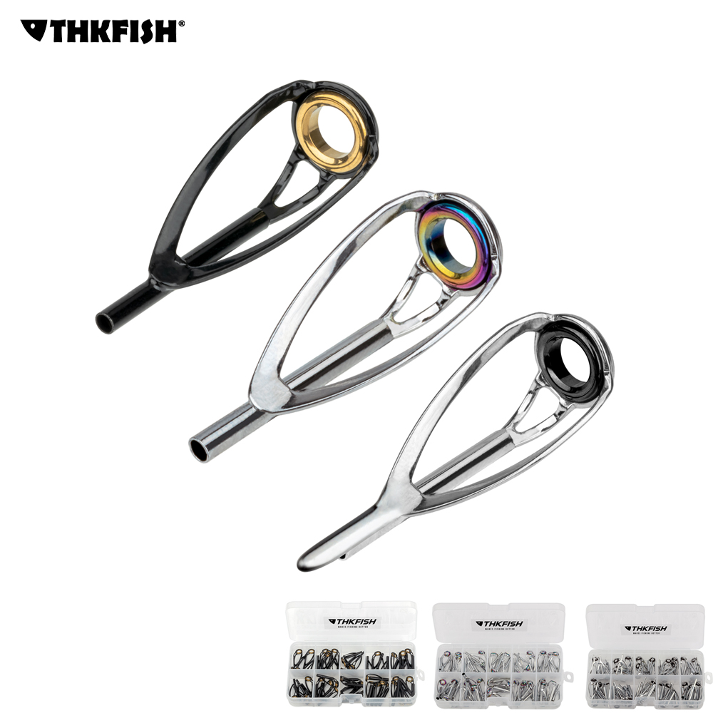 THKFISH 50 قطعة الصيد رود القم - مراجعة Fishing Rod Tip Replacement وسعره
